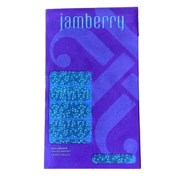 Jamberry Nail Wraps Silver Floral metallic berry HTF - Picture 1 of 5